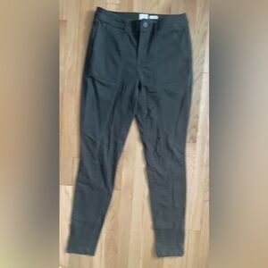 A New Day Olive Green Stretch Elastizdo High Rise Skinny Fit Zip Ankle Pants 8